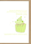 Green Cup Cake Enormous Thank You Card – Dandelion Stationery Made in the UK