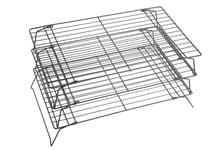 KitchenCraft Non-Stick Three Tier Wire Cooling Rack Collapsible 21 x 40.4 cm