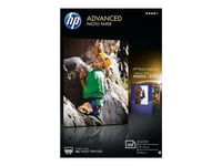 HP Advanced Glossy Photo Paper - Papier photo brillant - 100 x 150 mm - 250 g/m? - 100 feuille(s) - pour Deskjet 2050 J510; Officejet 6000 E609, 7500; PageWide MFP 377; PageWide Pro 452
