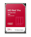 WD Red Pro 24 to NAS 3,5" Disque Dur Interne - Classe 7200 RPM, SATA 6 Go/s, CMR, 512 Mo en Cache, Garantie 5 Ans