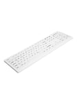 Active Key AK-C8100F - keyboard - German - white - Tastatur - Tysk - Hvid