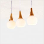 Lustres en Bois de Restaurant/personnalité créative/Mode Simple/Lampe en Bois Massif de Couloir d'étude (Taille: A)