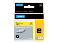 Dymo Rhinopro Heat Shrink Tubing - Polyolefin - Svart På Gult - Rulle (1,9 Cm) Fodral - För Rhino 4200, 6000, 6000 Hard Case Kit  Rhinopro 5000, 5000 Hard Case Kit