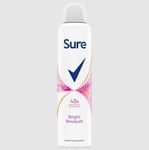 Sure Anti-Perspirant Spray 250ml Bright Bouquet Motionsense Technology Deodorant