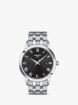 Tissot T1294101105300 Men's Classic Dream Date Bracelet Strap Watch, Silver/Black