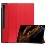samsung Samsung Tab S8 Ultra Tri-Fold PU Case Red