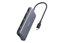 Anker PowerExpand 8-in-1 PD 10Gbps Data Hub - dockningsstation - USB-C - HDMI - 1GbE