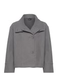 Gina Tricot Short Felt Jacket Grå