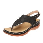 Dam Sandaler Mjuk Botten Kilar Skor Dam Sommar Sandaler Med Black 42