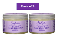 2 x Shea Moisture Lavender & Wild Orchid Calming Hand & Body Scrub 12oz 340g