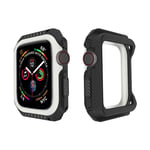 Apple Watch Series 4 40mm silikonplast skydds skal till klocka - Svart/ Vit