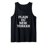 Plain Ol' New Yorker Classic Phrase Distressed Effect Tank Top