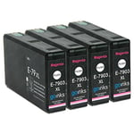 4 Go Inks Magenta Ink Cartridges to replace Epson T7903 (79XL Series) Compatible/non-OEM for Epson Workforce Pro Printers
