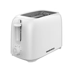 Daewoo Essentials, Plastic 2 Slice Toaster, White, Variable Browning Controls, Cancel Button, Cool Touch Design, Removable Crumb Tray, Auto Cut-Off, Clean Simple Design