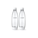 1 litre fuse bottles - white two-pack for the dishwasher fuse biala - Sodastream