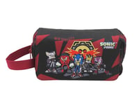 Sonic- Toiletry bag, Toiletry bag, Carryall, Double zipper, Red Color, Official Product (CyP Brands)