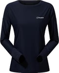 Berghaus Women's Nesna Long Sleeve Wicking Crew Baselayer T-Shirt, Night Sky, 8