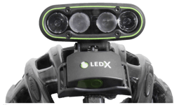 LEDX Mamba 4000 - hjälmlampa enduro - Stort (113 Wh) Inkl standard för kåpa