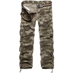 WDXPYA Men'S Cargo Pants,Mens Cargo Combat Work Trousers Military Tactical Cotton Casual Hiking Camouflage 9 Pockets Pants Trouser,31