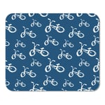 Mousepad Computer Notepad Office Bike Pattern with Ink Sketch Bicycle Chalk Black Cartoon Cute Cycle Doodle Home School Game Player Computer Worker Inch