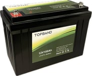 Topband TB12100BHT Li-ion akku 12,8V 100Ah 318x165x215 LiFePO4 Bluetooth, Heat
