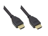 High-Speed HDMI 2.0b Cable with Ethernet - 4K / UHD @60Hz - 18 Gbps - Premium - Ideal for Gaming and Multimedia - Copper Conductor - Gold-Plated Connectors - Triple Shielding - Black - 0.5 m / 50 cm