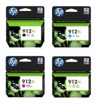 Genuine HP 912XL, Multipack High Capacity Ink jet Cartridges, 3YP34, 3YP34AE