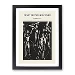Feelings By Ernst Ludwig Kirchner Exhibition Museum Painting Framed Wall Art Print, Ready to Hang Picture for Living Room Bedroom Home Office Décor, Black A2 (64 x 46 cm)