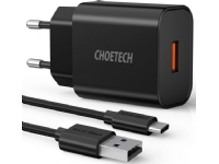 Choetech USB mains charger 18W Power Delivery black (Q5003-EU)