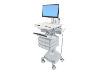 Ergotron StyleView - Vogn - åpen arkitektur - for LCD-skjerm / PC-utstyr - medisinsk - plastikk, aluminium, forsinket stål - grå, hvit, polert aluminium - skjermstørrelse: inntil 24 - utgang: AC 230 V - 40 Ah - litium - TAA-samsvar