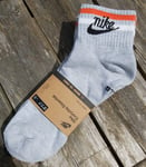 3 x L 42-46  NIKE Everyday Essential Short Ankle SOCKS Grey Marl Flat Knit box13