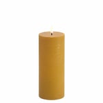 Uyuni - LED pillar candle - Curry yellow, Rustic - 7,8x20,3 cm (UL-PI-CY78020)