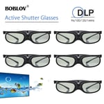 5x 3D Active Shutter Glasses DLP-Link USB 96Hz/144Hz Black For Optoma BenQ Acer