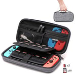 Storage Case Compatible with Nintendo Switch Protective Hardshell Travel Handle Case Carrying Bag Cover for Console and Accessories with 19 Game Card and 2 MicroSD Slots