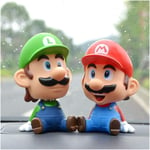 ADIS Super Mario Orolio Mario Brothers Shaking Head Bobblehead Doll Car Decoration Car Accessories Collectible Figure