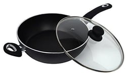 Pendeford Diamond 28CM Non Stick Fry Frying Saute Pan & Lid For All Hobs Pans