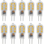 G4 LED-lampor 12V, 1W Motsvarar 10W halogen, ej dimbar, paket med 10