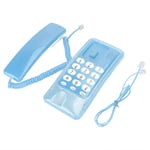 Corded Telephone, Wall Mount Landline Telephone Extension No Caller ID Home Phone, No need battery, For Hotel, Family, Business, Office, with Fllash Function and Call Mute Function(Blue)