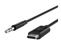Belkin RockStar - Câble audio - 24 pin USB-C mâle pour mini-phone stereo 3.5 mm mâle - 91.4 cm - blanc