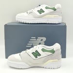 New Balance 550 Leather & Suede Sneakers White & Green Womens UK 5 EU 37.5 New