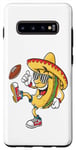 Coque pour Galaxy S10+ Taco Football Fiesta Cinco De Mayo Motif Jour de Jeu Amusant
