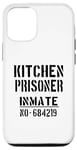 Coque pour iPhone 14 Slogan humoristique « Kitchen Prisoner »