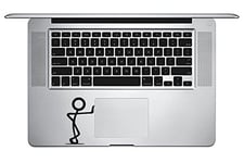 Anakiss Sticker pour Macbook Trackpad Stickman Noir Taille Unique
