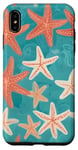 Coque pour iPhone XS Max Coquillages d'étoiles de mer cool motif vagues de corail
