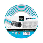 Cellfast Tuyau d'arrosage BASIC, flexible, 3 couches, renforcé avec un fil de qualité supérieure, résistant aux UV, 1", 20m, 10-432 gris/bleu