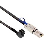 InLine Câble coudée 27637b Mini SAS HD SFF 8643 de sur SFF SFF-8088 1 m