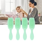 (Light Green)4pcs Deep Cleansing Shampoo Brush Soft Silicone Reduce Itching|