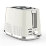 Tower Solitaire 850W 2 Slice Toaster in White with Chrome Accents  - T20082WHT