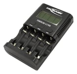 Ansmann Powerline 4.2 Pro AA & AAA 1.2V Battery Charger For NiMH NiCd Rechargeable Batteries with USB Port | With UK & EU Plugs | Fast Charger to Charge & Discharge Batteries, 1001-0079-UK