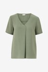 JDY - Blus jdyDivya S/S Top Wvn - Grön